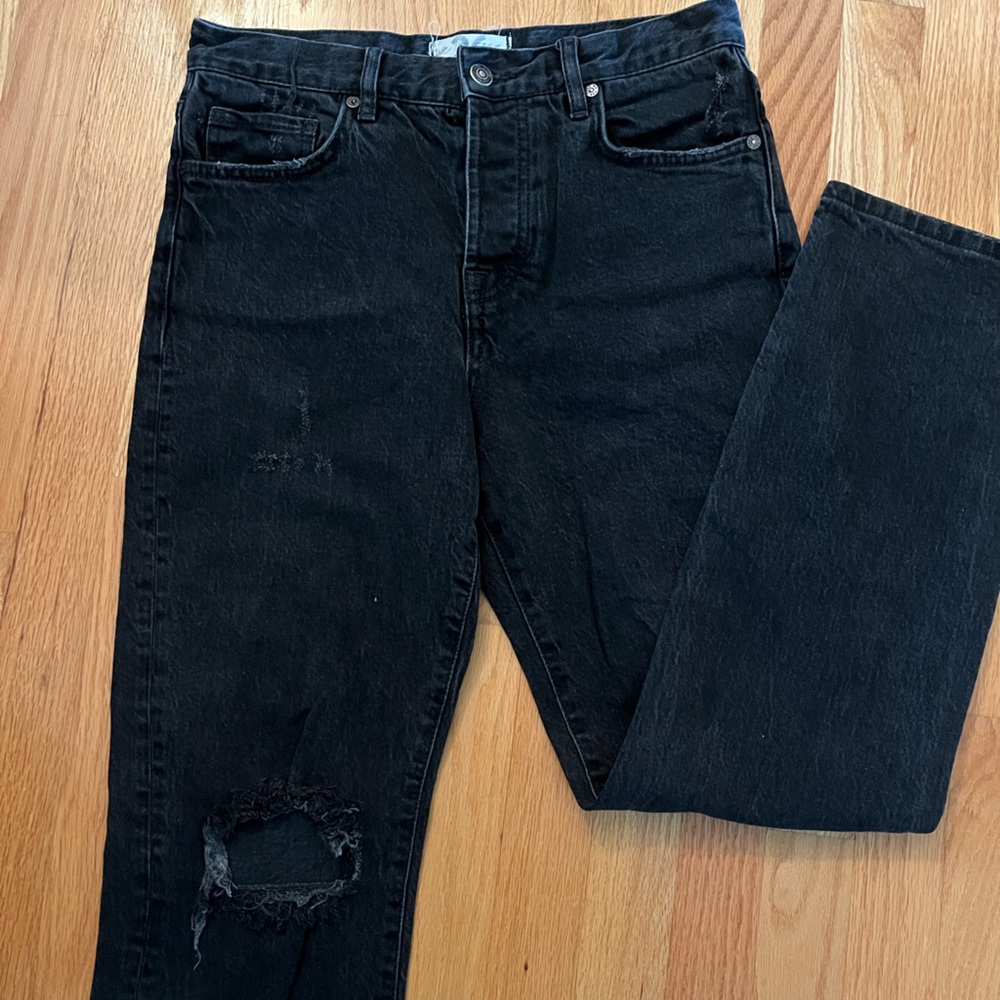 Free People Women's Black Relaxed Jeans